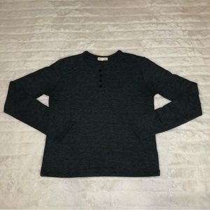 Stevie Hender Dark Grey Long Sleeve Shirt Button Size Small